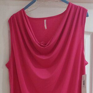 Pink Scoop Neck Sleeveless Top by Passport Sz 1X